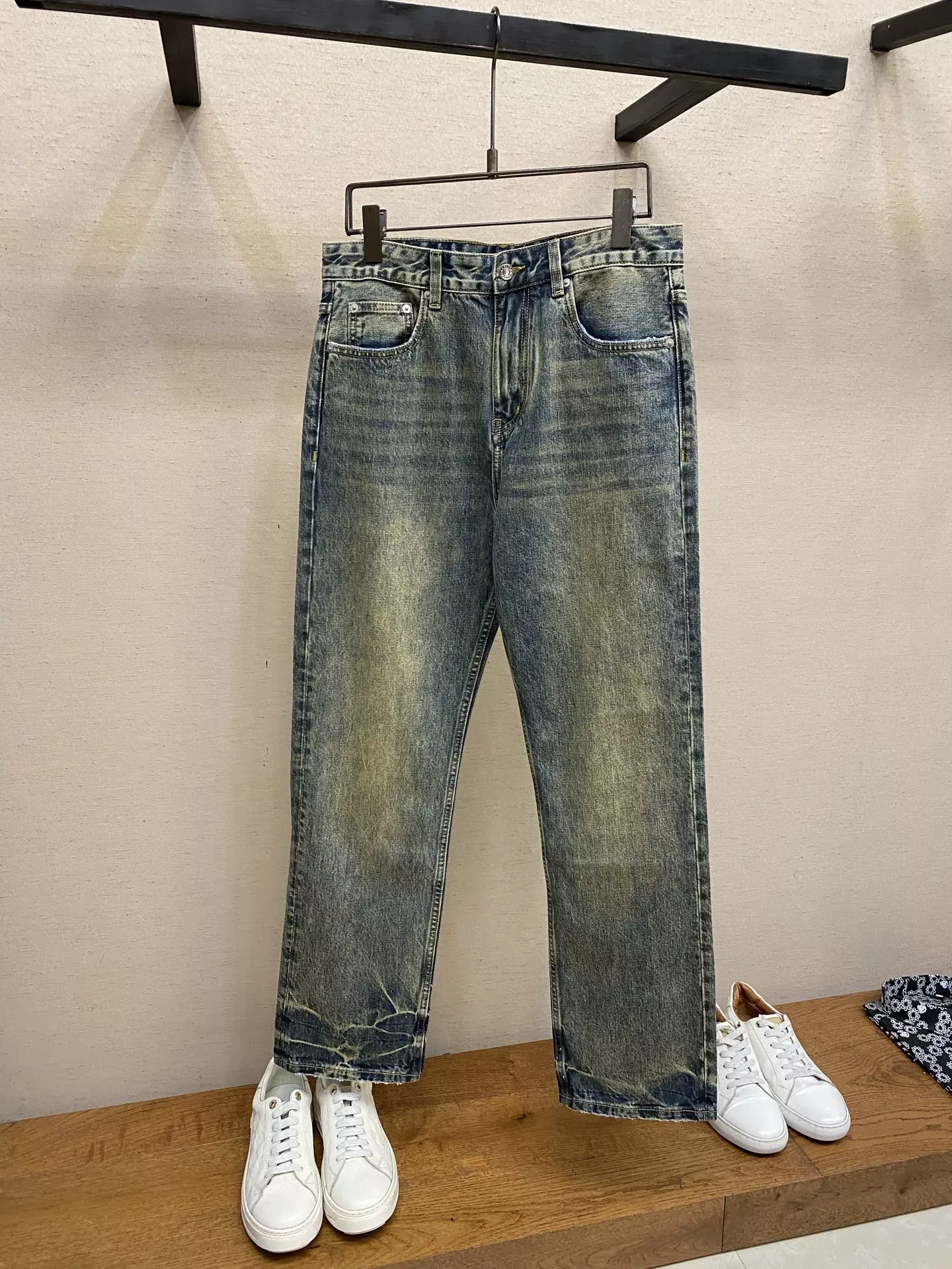 돌체앤가바나 워싱 스트레이트 핏 남녀공용 데님 팬츠 상세 이미지 1