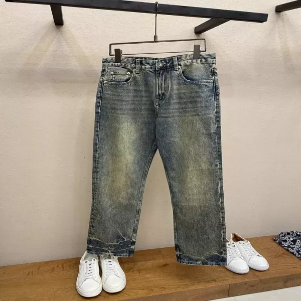 돌체앤가바나 워싱 스트레이트 핏 남녀공용 데님 팬츠