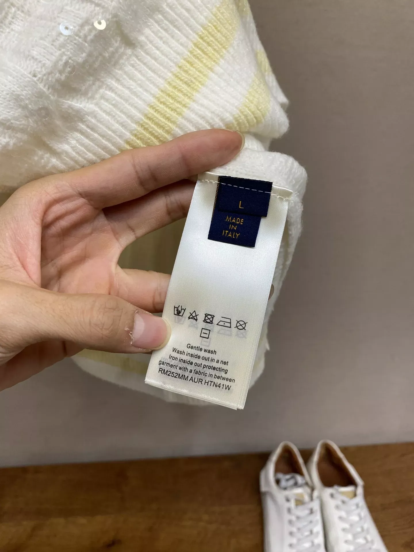 루이비통 꽃자수 비즈 자카드 남녀공용 민소매 니트 상세 이미지 7
