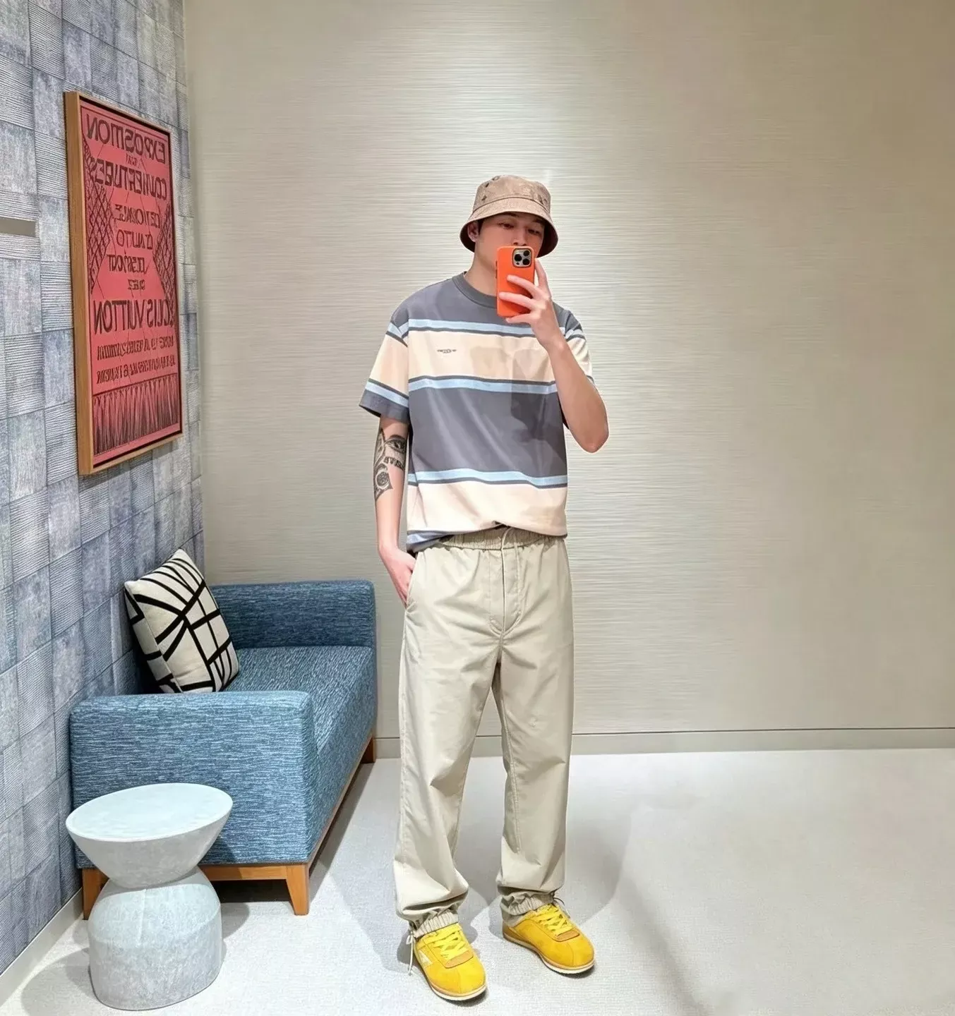 루이비통 나일론 와이드 드로스트링 남녀공용 캐쥬얼 팬츠 상세 이미지 14