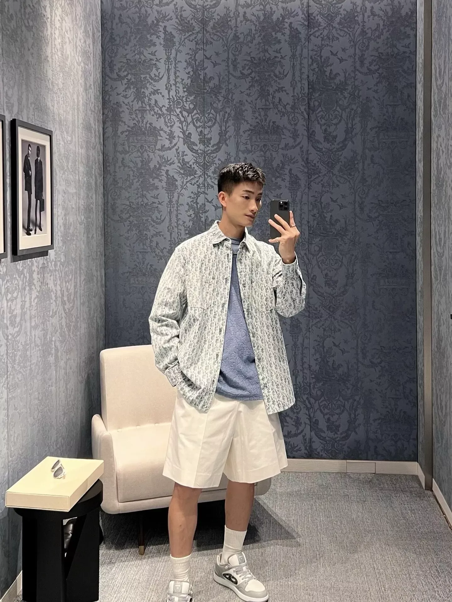 디올 오블리크 자카드 데님 셔츠 상세 이미지 12