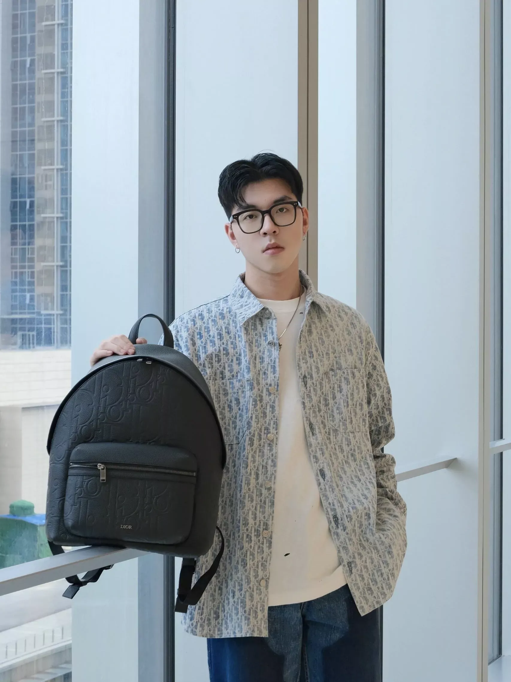 디올 오블리크 자카드 데님 셔츠 상세 이미지 14