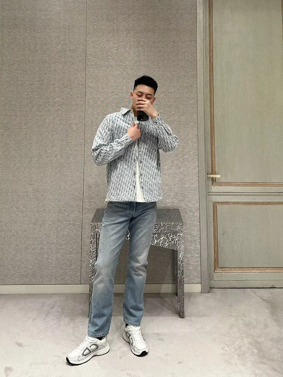 디올 오블리크 자카드 데님 셔츠 상세 이미지 18