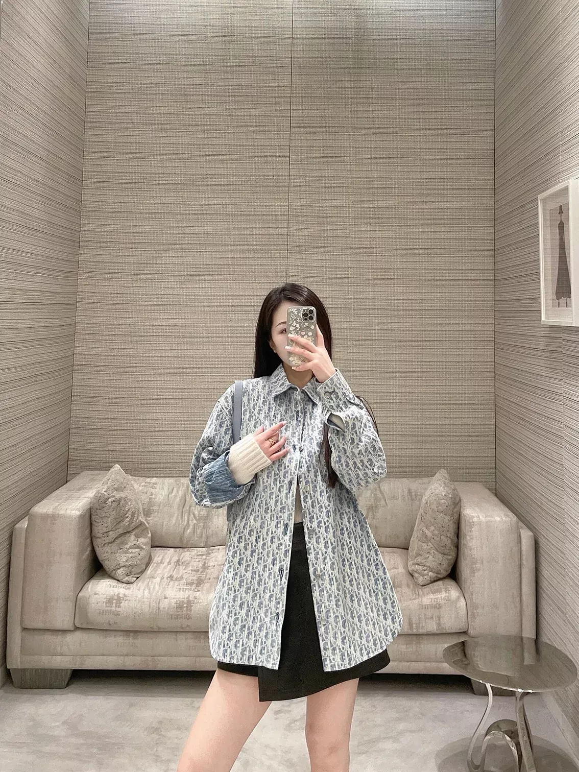 디올 오블리크 자카드 데님 셔츠 상세 이미지 19