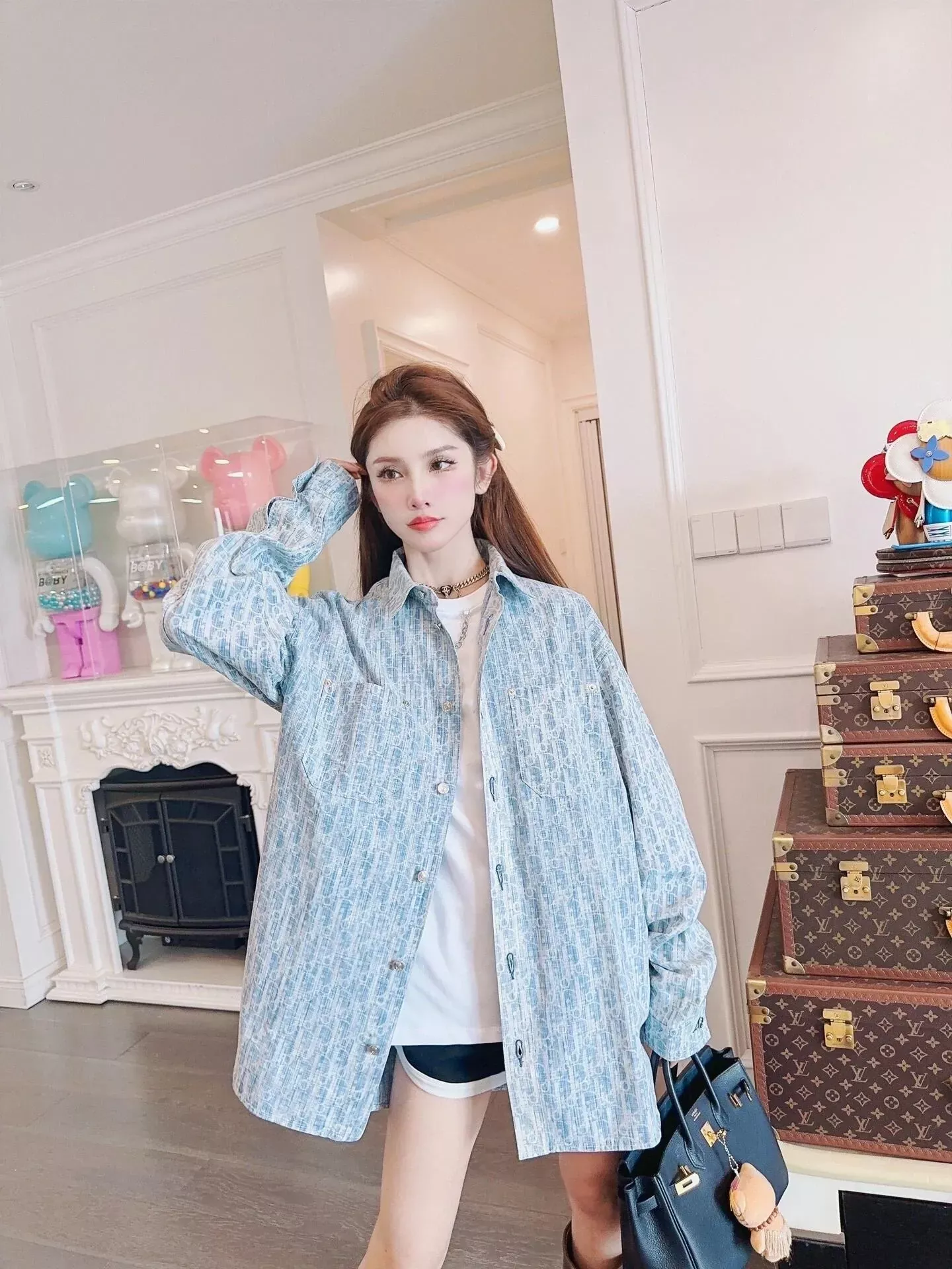 디올 오블리크 자카드 데님 셔츠 상세 이미지 22