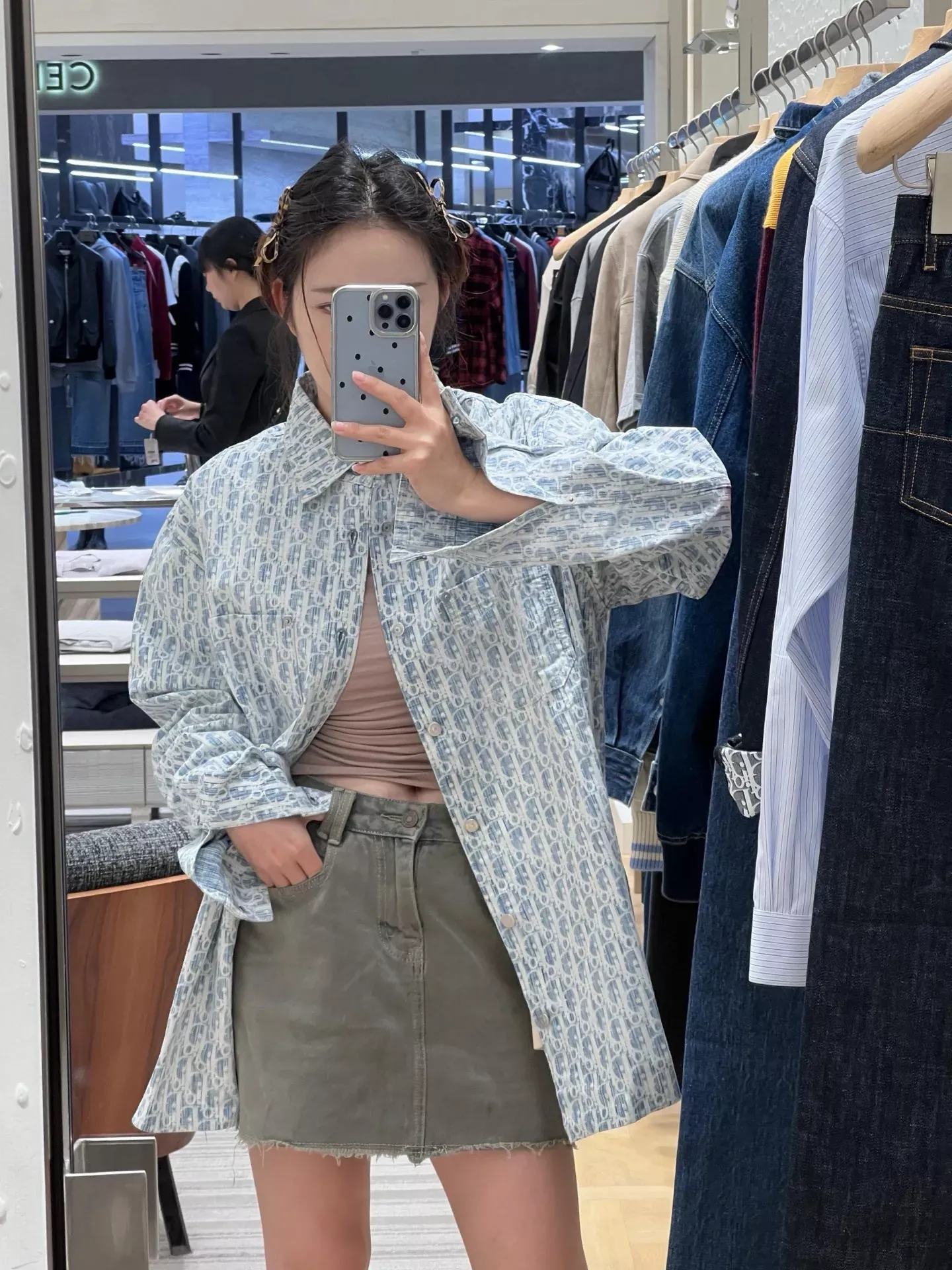 디올 오블리크 자카드 데님 셔츠 상세 이미지 26