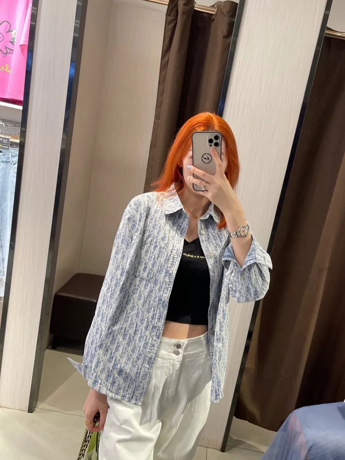 디올 오블리크 자카드 데님 셔츠 상세 이미지 27
