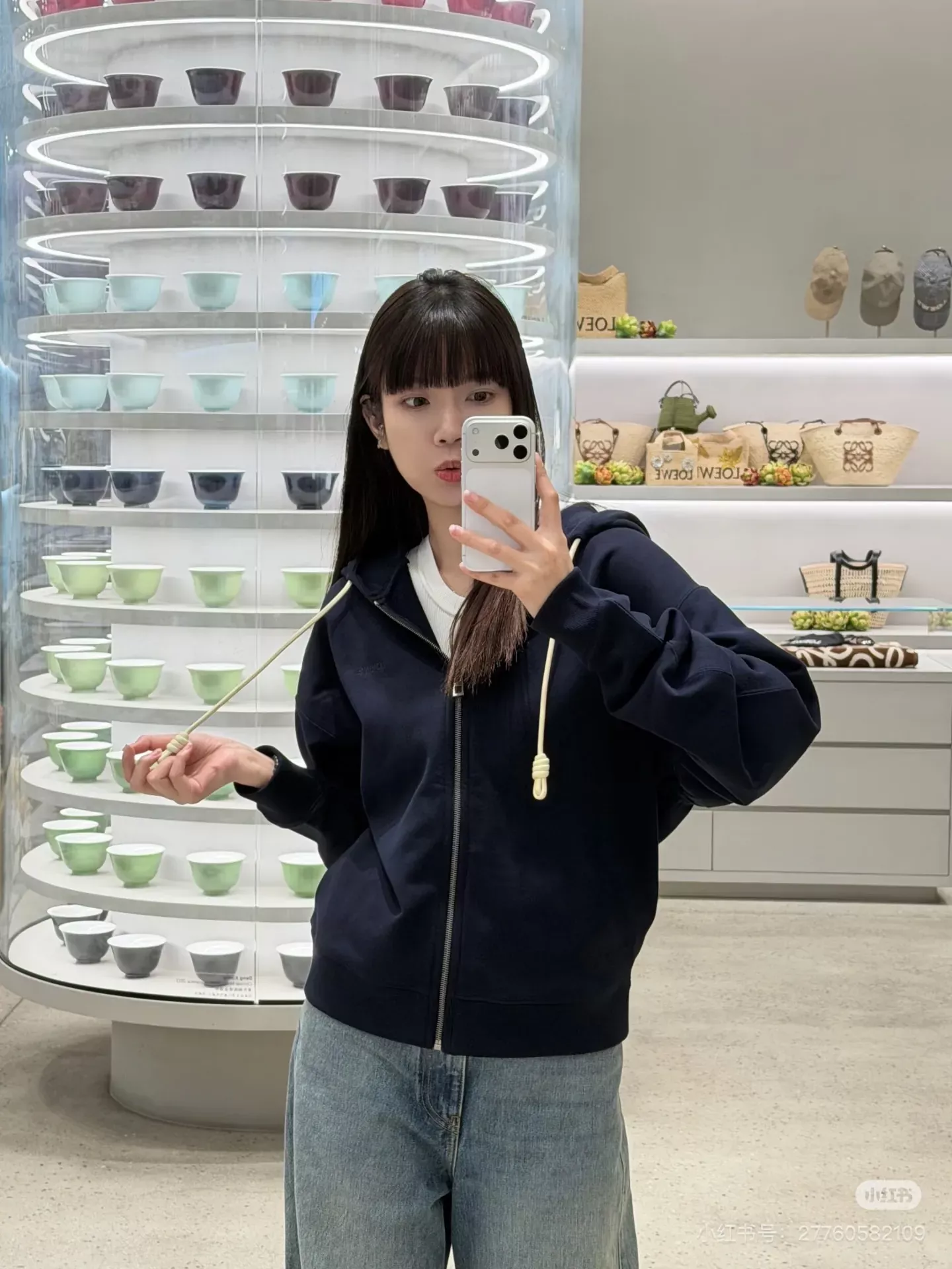 로에베 자수 루프 코튼 남녀공용 후드 재킷 상세 이미지 16