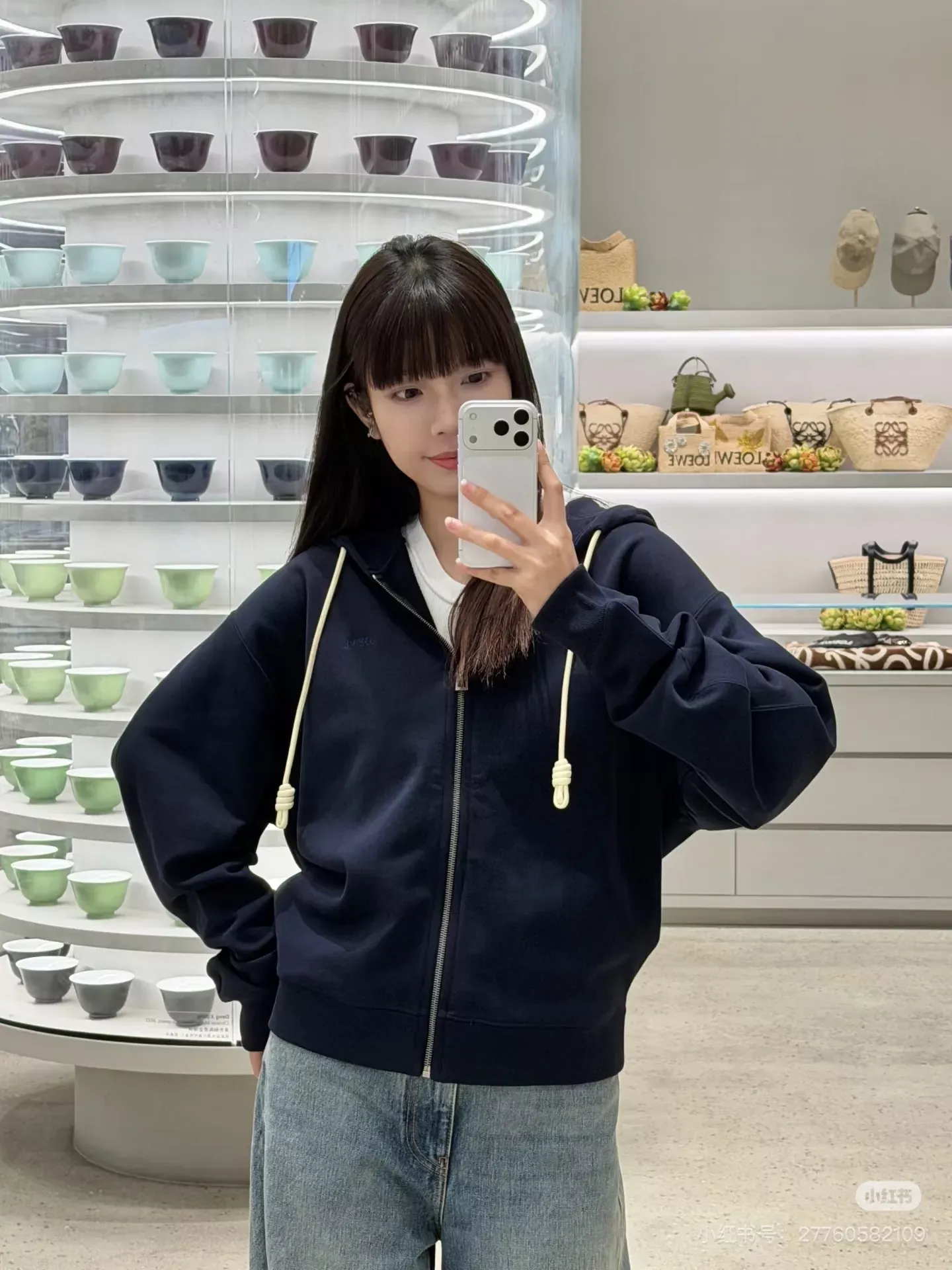 로에베 자수 루프 코튼 남녀공용 후드 재킷 상세 이미지 17