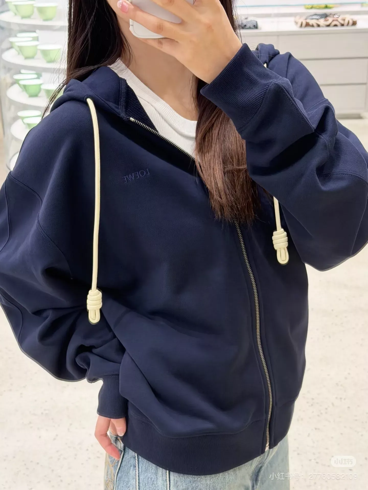 로에베 자수 루프 코튼 남녀공용 후드 재킷 상세 이미지 18