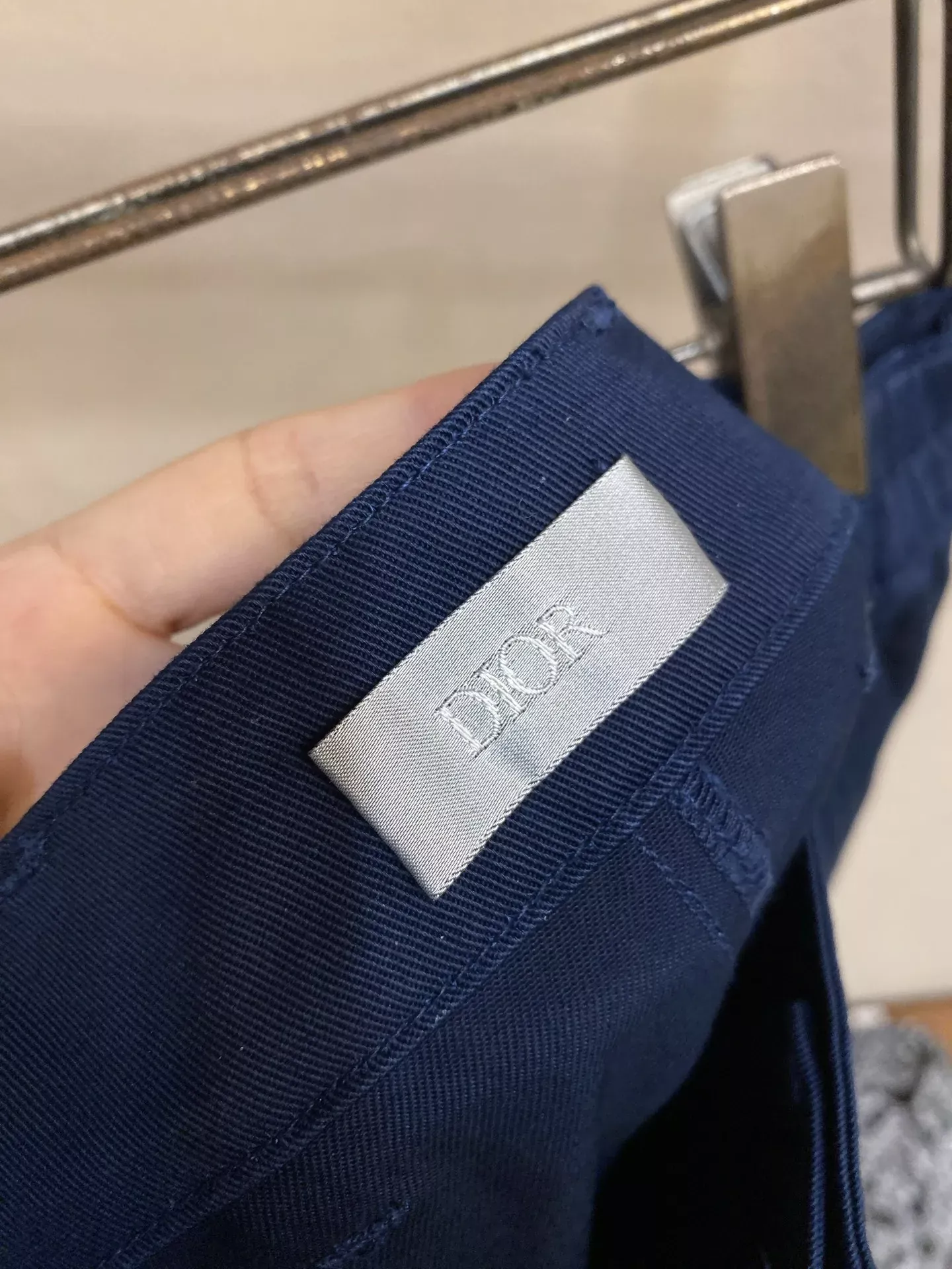 디올 자수 로고 루즈핏 남녀공용 캐쥬얼 팬츠 상세 이미지 4