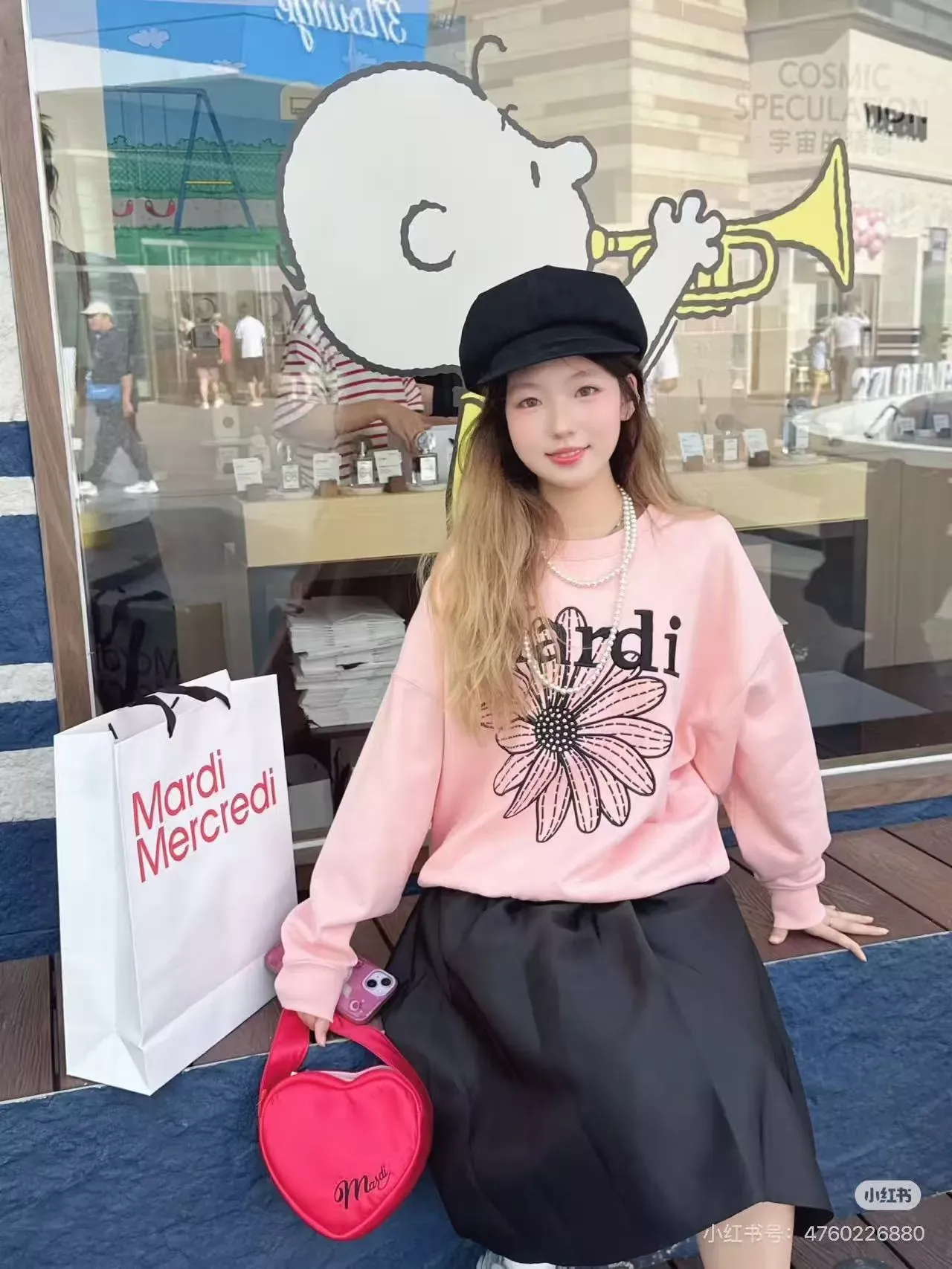 마르디 플라워 자수 여성용 맨투맨 티셔츠 상세 이미지 14