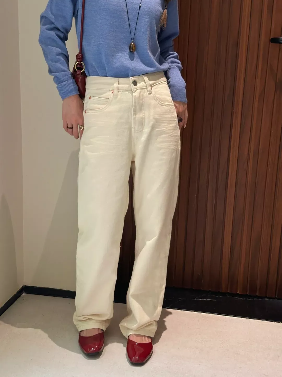 입생로랑 복고 스트레이트 여성용 데님 팬츠 상세 이미지 20