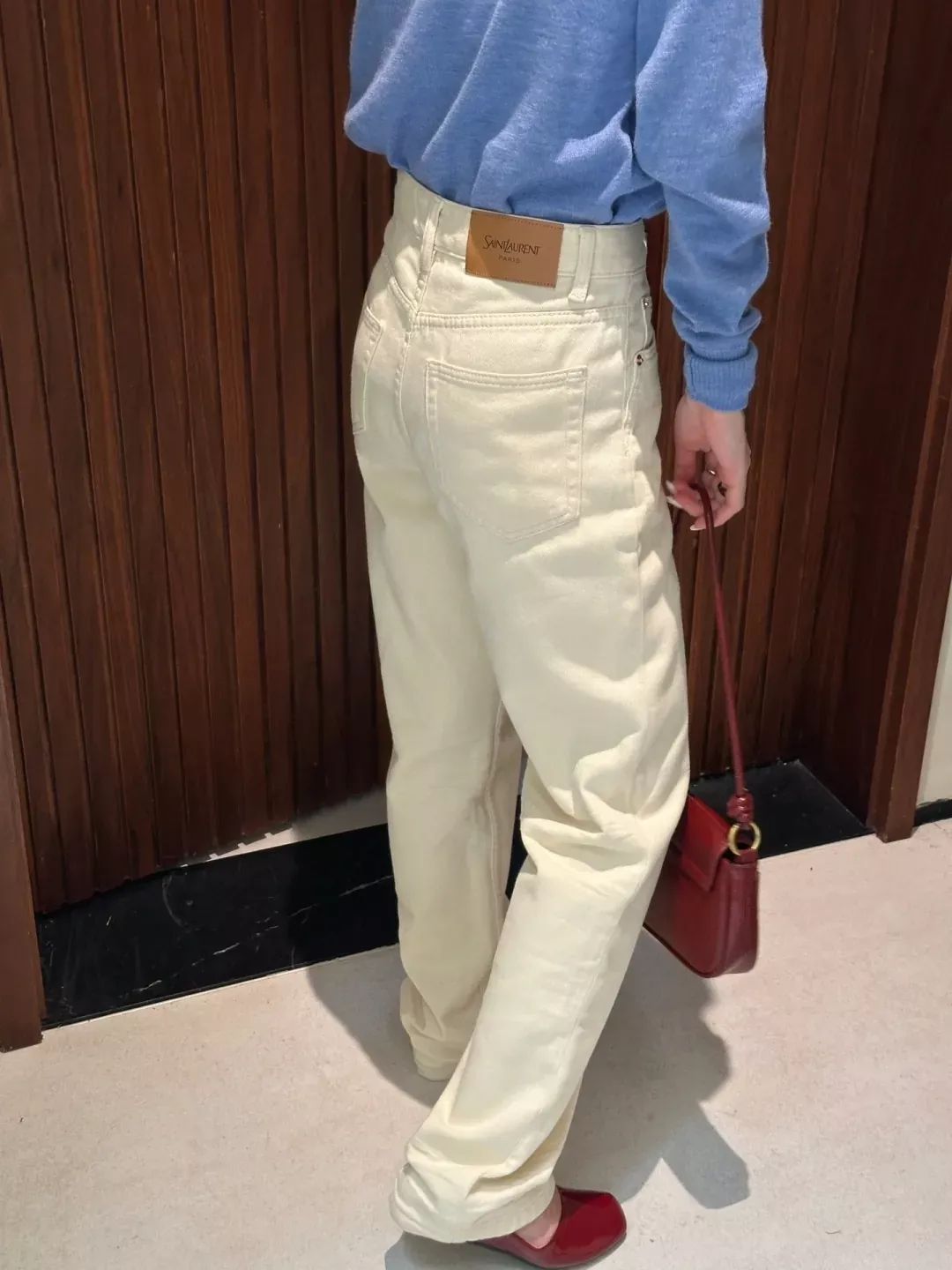 입생로랑 복고 스트레이트 여성용 데님 팬츠 상세 이미지 22