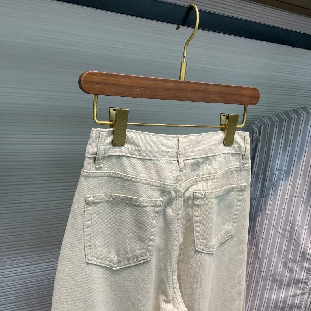 구찌 와이드 핏 메탈 장식 여성용 데님 팬츠 상세 이미지 7
