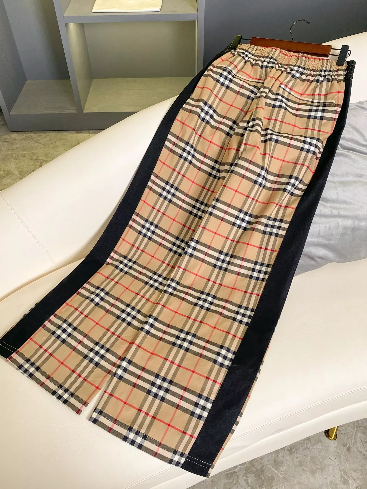 버버리 빈티지 체크 와이드 여성용 캐쥬얼 팬츠 상세 이미지 29