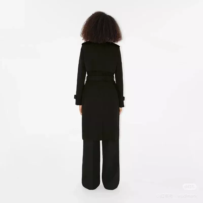 버버리 체크 칼라 트렌치 여성용 롱 코트 상세 이미지 31