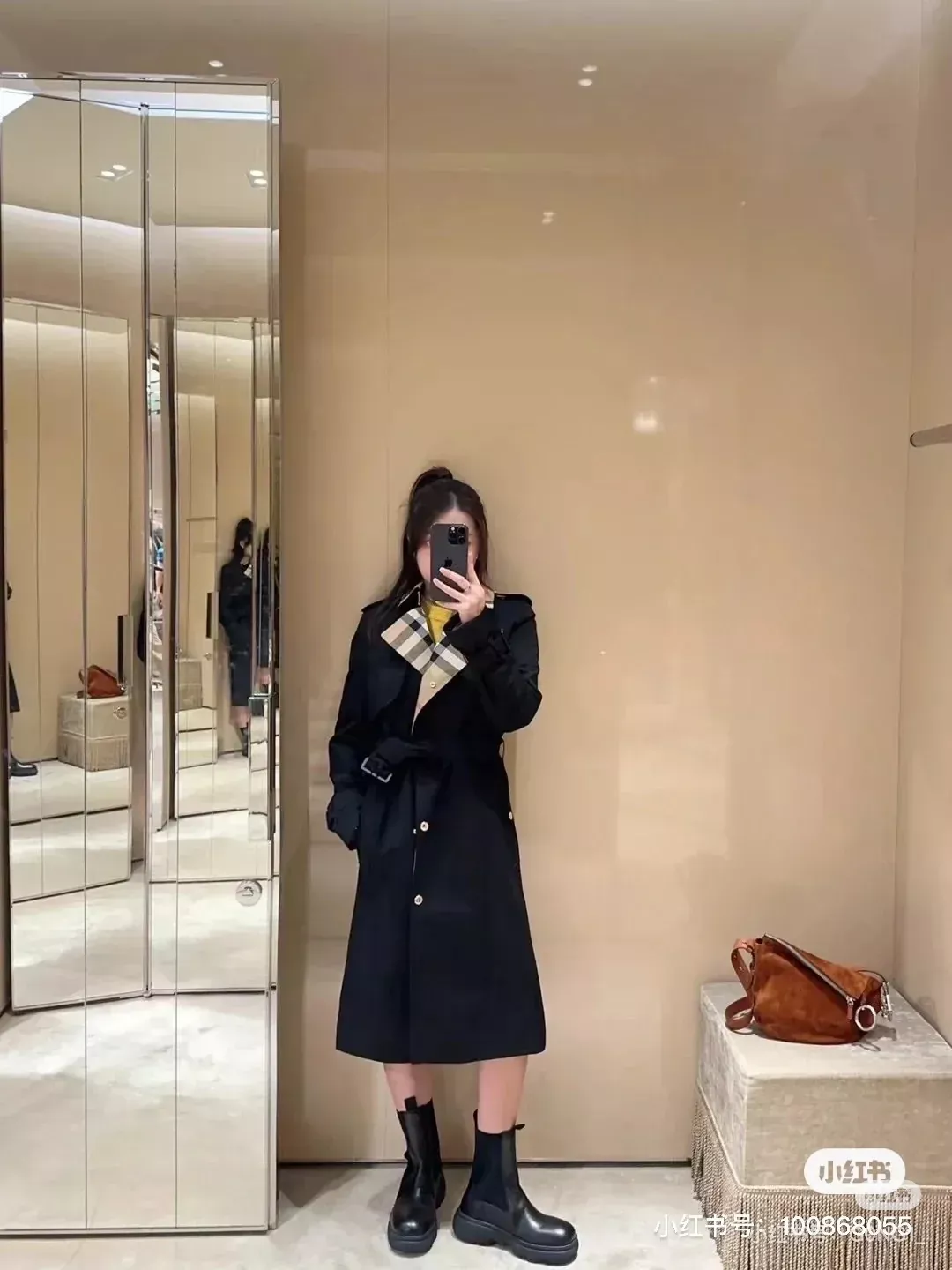 버버리 체크 칼라 트렌치 여성용 롱 코트 상세 이미지 41