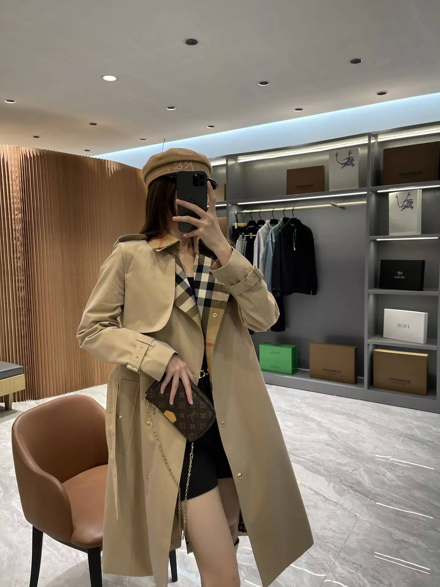 버버리 체크 칼라 트렌치 여성용 롱 코트 상세 이미지 58