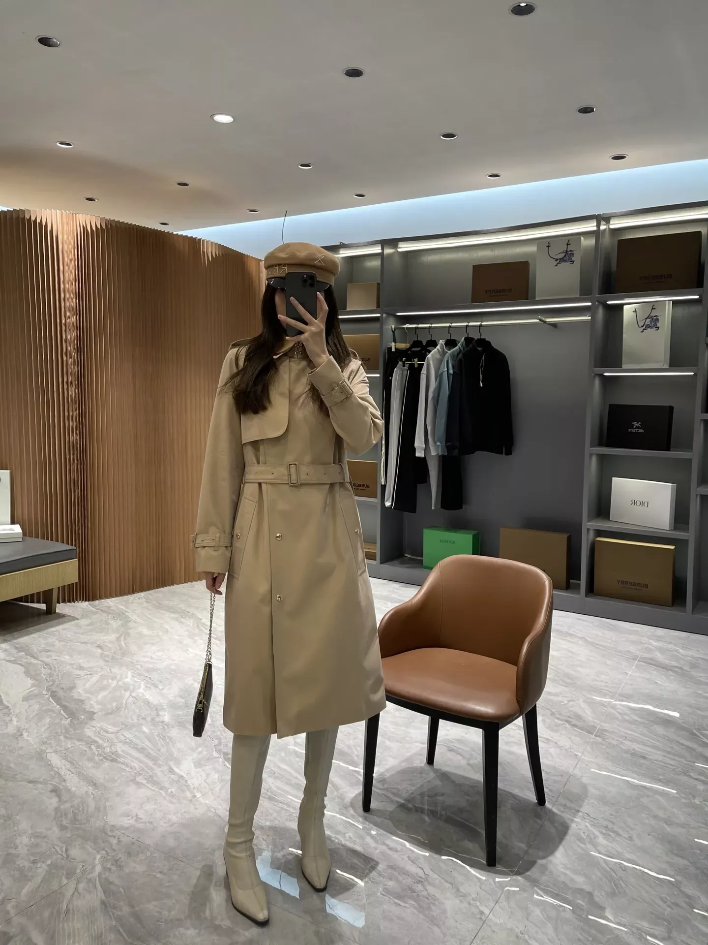 버버리 체크 칼라 트렌치 여성용 롱 코트 상세 이미지 60