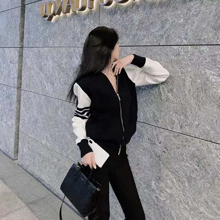 톰브라운 울 배색 집업 남녀공용 니트 재킷 상세 이미지 17