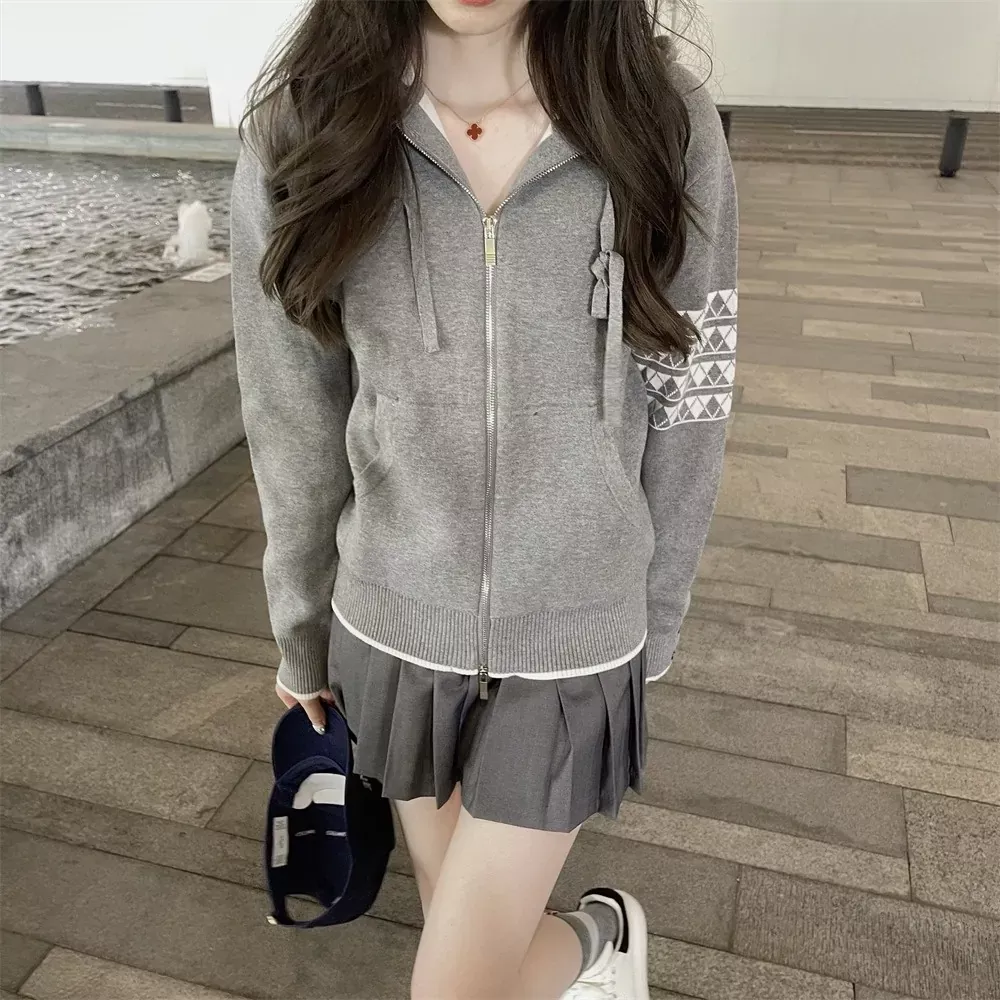 톰브라운 강아지 후드 니트 남녀공용 후드 재킷 상세 이미지 28