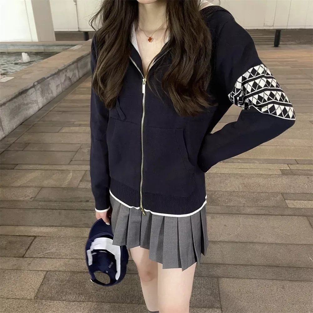 톰브라운 강아지 후드 니트 남녀공용 후드 재킷 상세 이미지 30