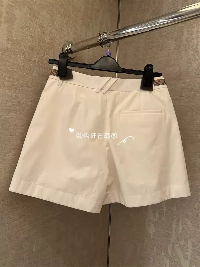 버버리 체크 밴드 고허리 여성용 하프 팬츠 상세 이미지 15