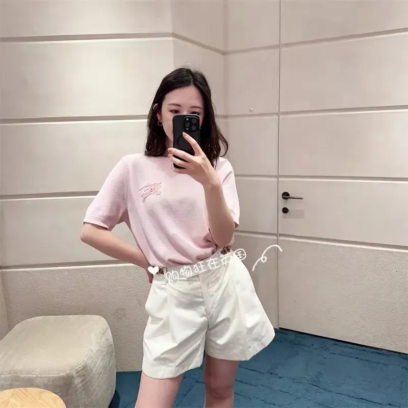 버버리 체크 밴드 고허리 여성용 하프 팬츠 상세 이미지 16