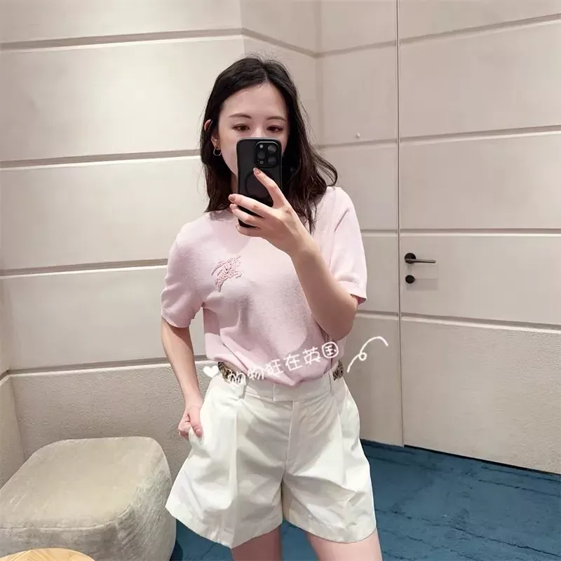 버버리 체크 밴드 고허리 여성용 하프 팬츠 상세 이미지 19