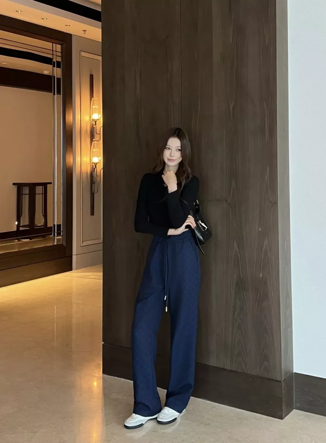 구찌 자카드 와이드 여성용 캐쥬얼 팬츠 상세 이미지 15