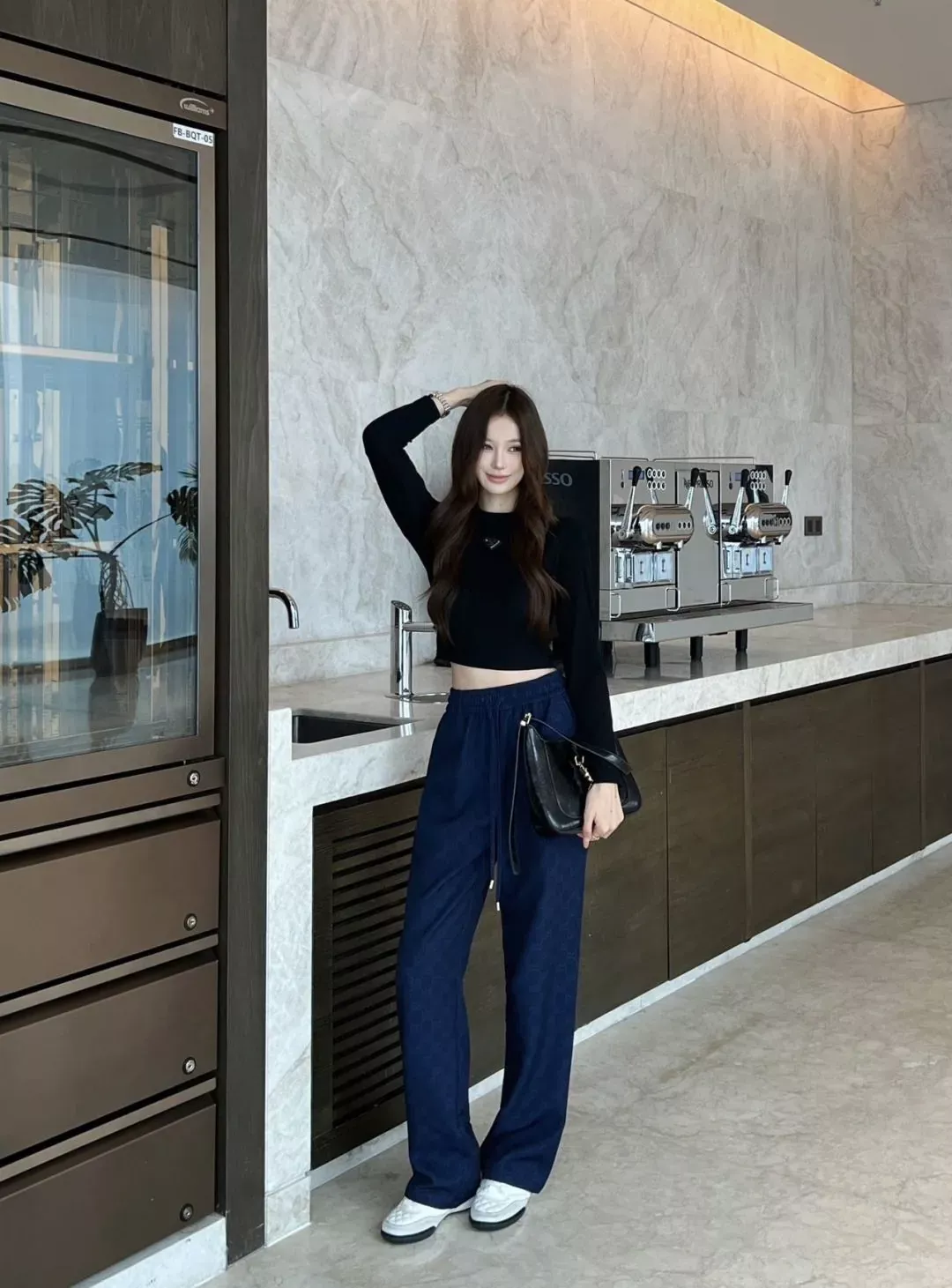구찌 자카드 와이드 여성용 캐쥬얼 팬츠 상세 이미지 19