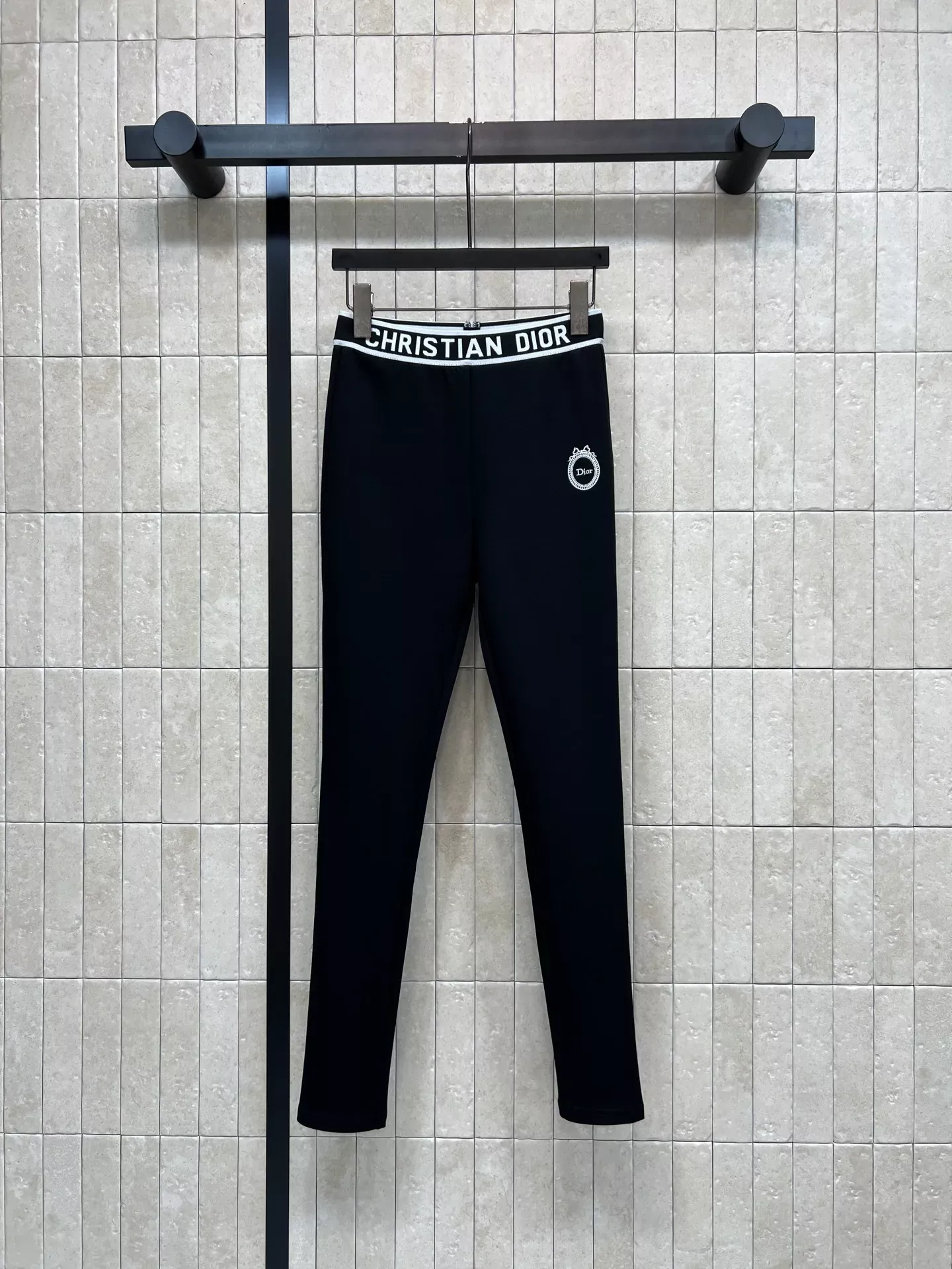 디올 로고 밴드 스키니 여성용 레깅스 팬츠 상세 이미지 1