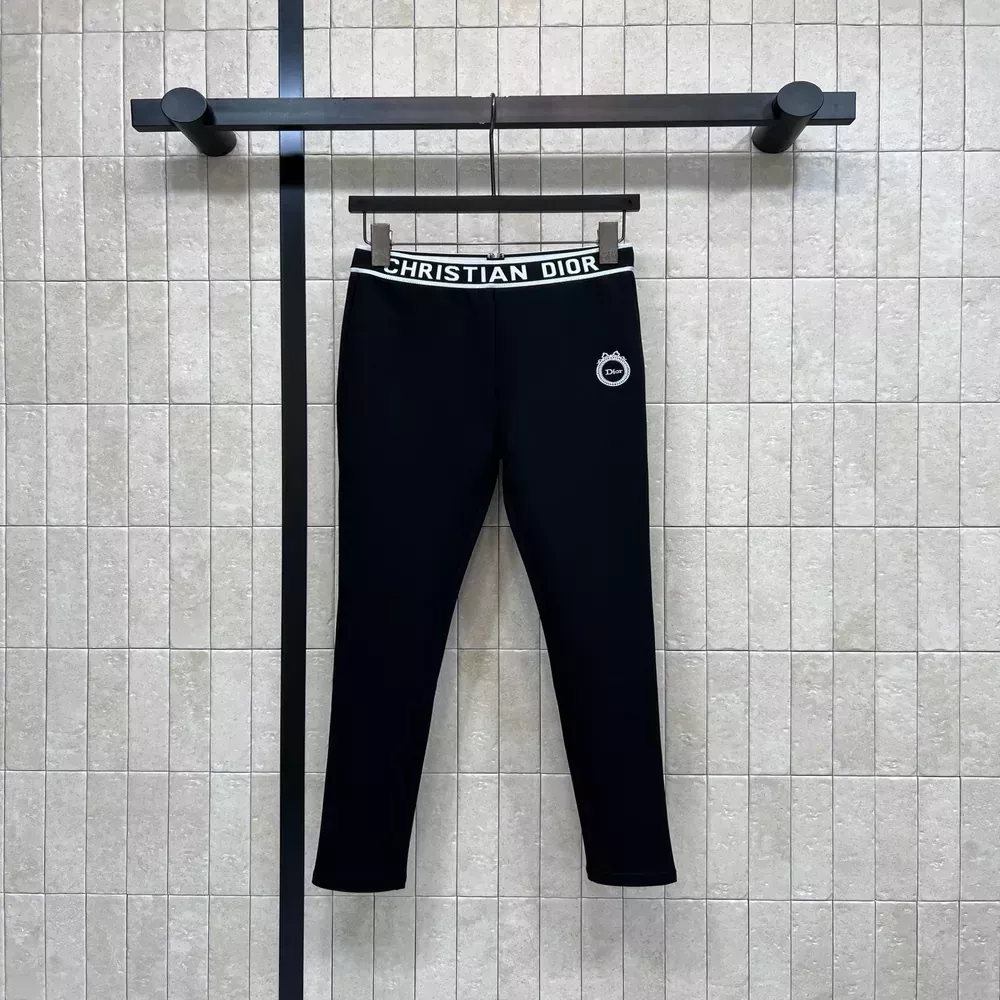 디올 로고 밴드 스키니 여성용 레깅스 팬츠