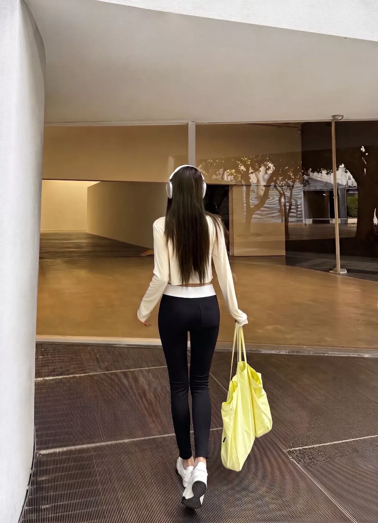 샤넬 배색 허리 자수 여성용 레깅스 팬츠 상세 이미지 18