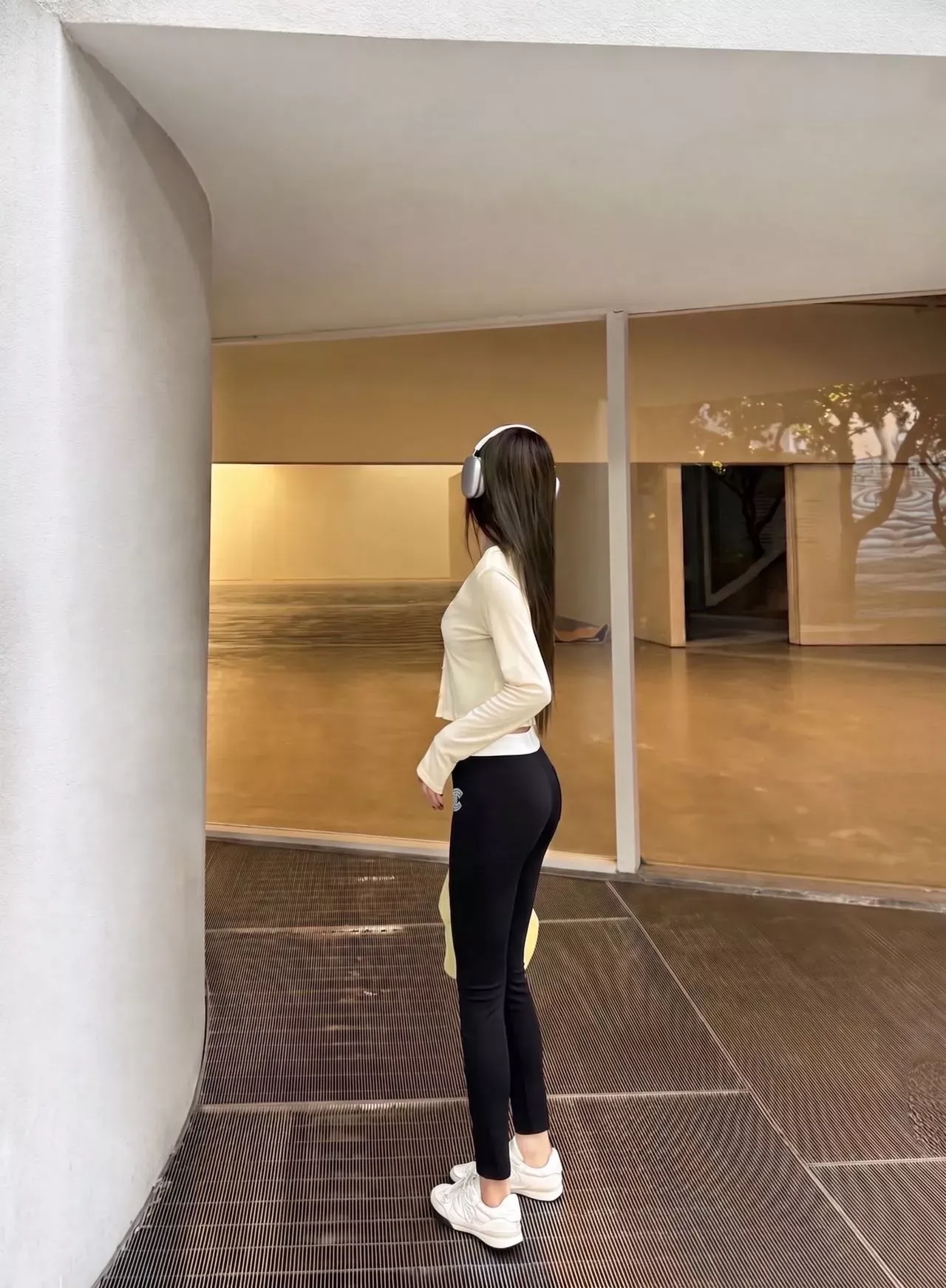 샤넬 배색 허리 자수 여성용 레깅스 팬츠 상세 이미지 19