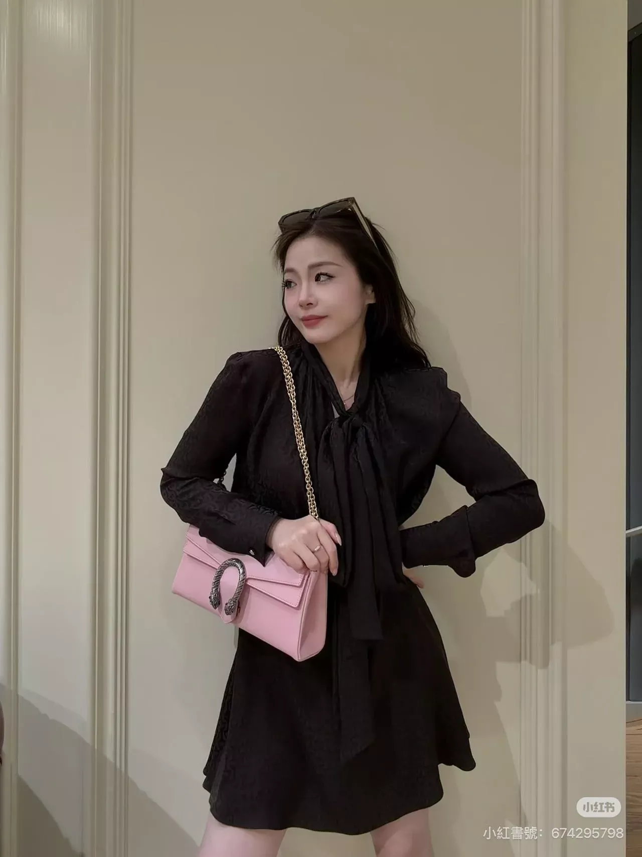 구찌 제카드 리본 장식 여성용 원피스 상세 이미지 25