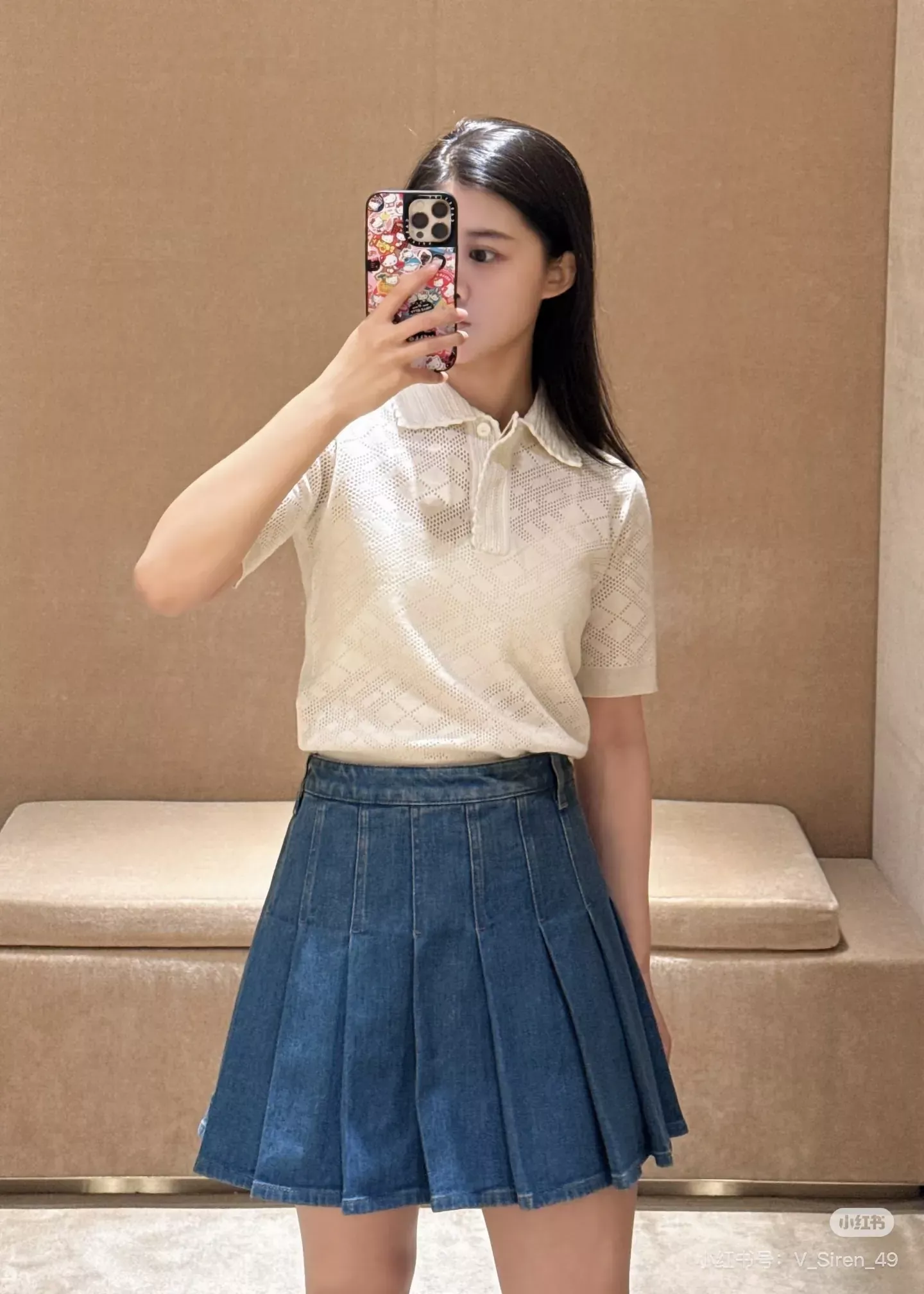 버버리 워싱 데님 플리츠 여성용 미니 스커트 상세 이미지 22