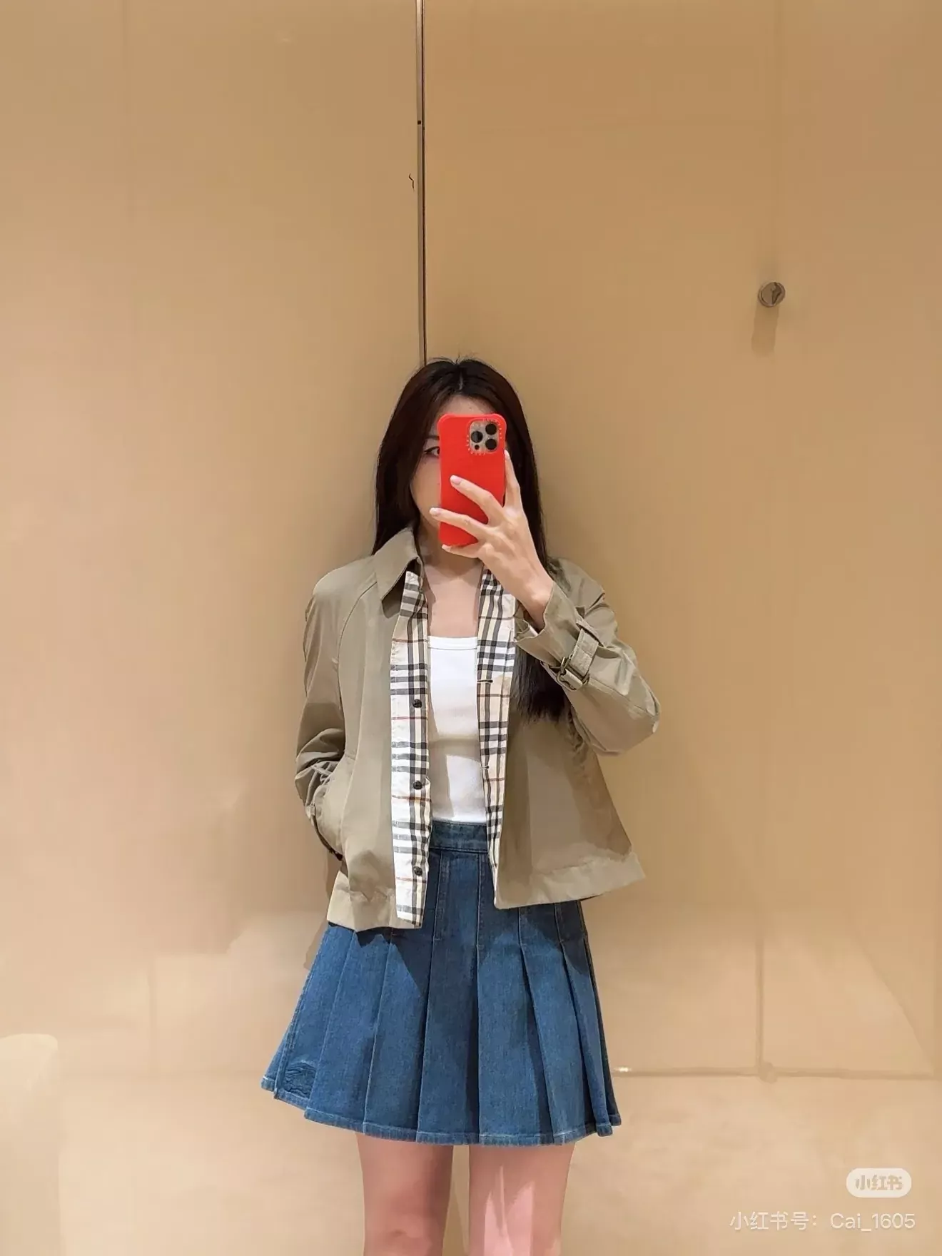 버버리 워싱 데님 플리츠 여성용 미니 스커트 상세 이미지 35