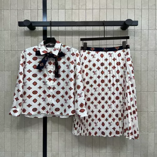 루이비통 인쇄 패턴 리본 여성용 투피스