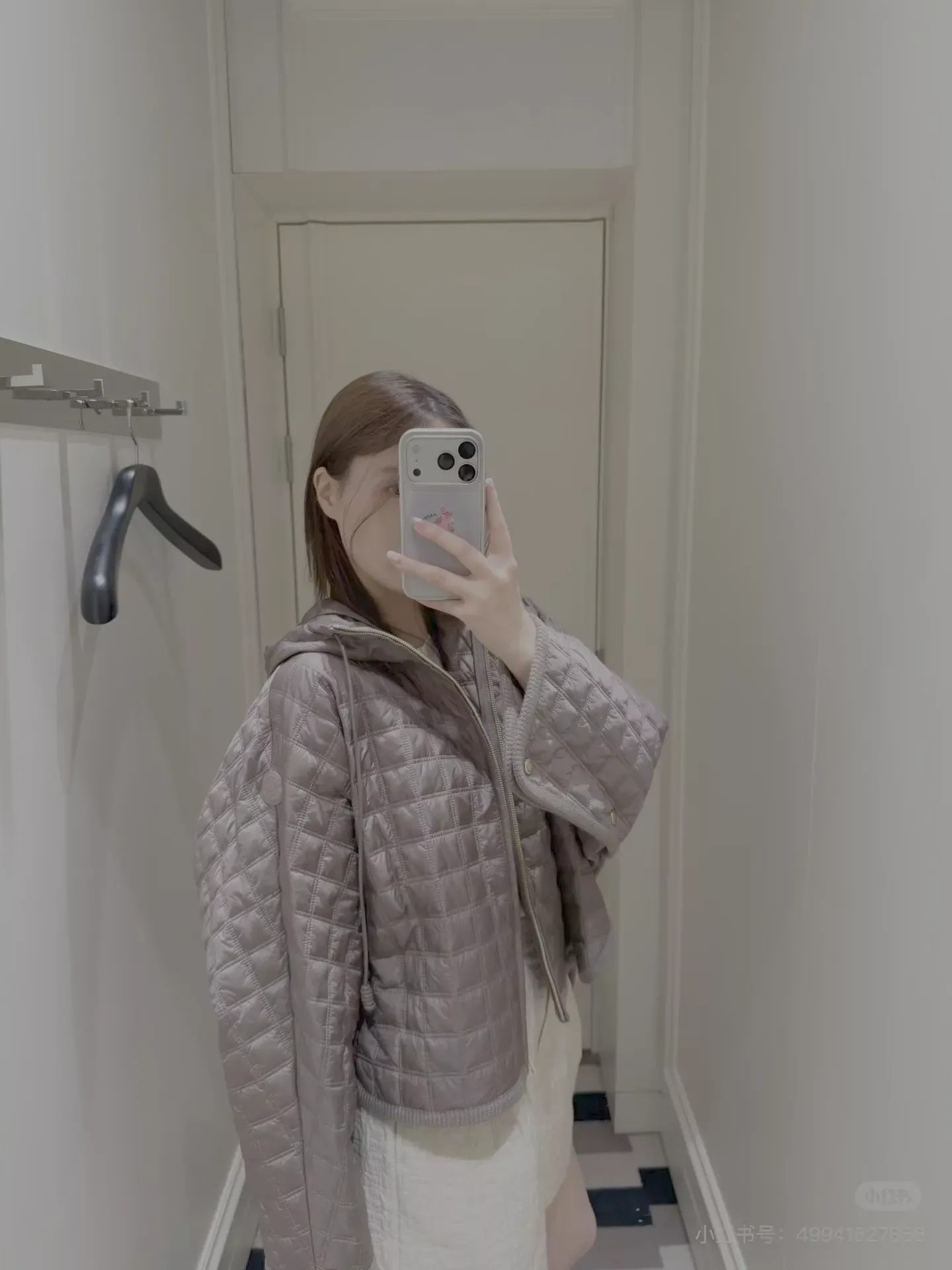 몽클레어 후드 드로스트링 여성용 케이프 재킷 상세 이미지 16