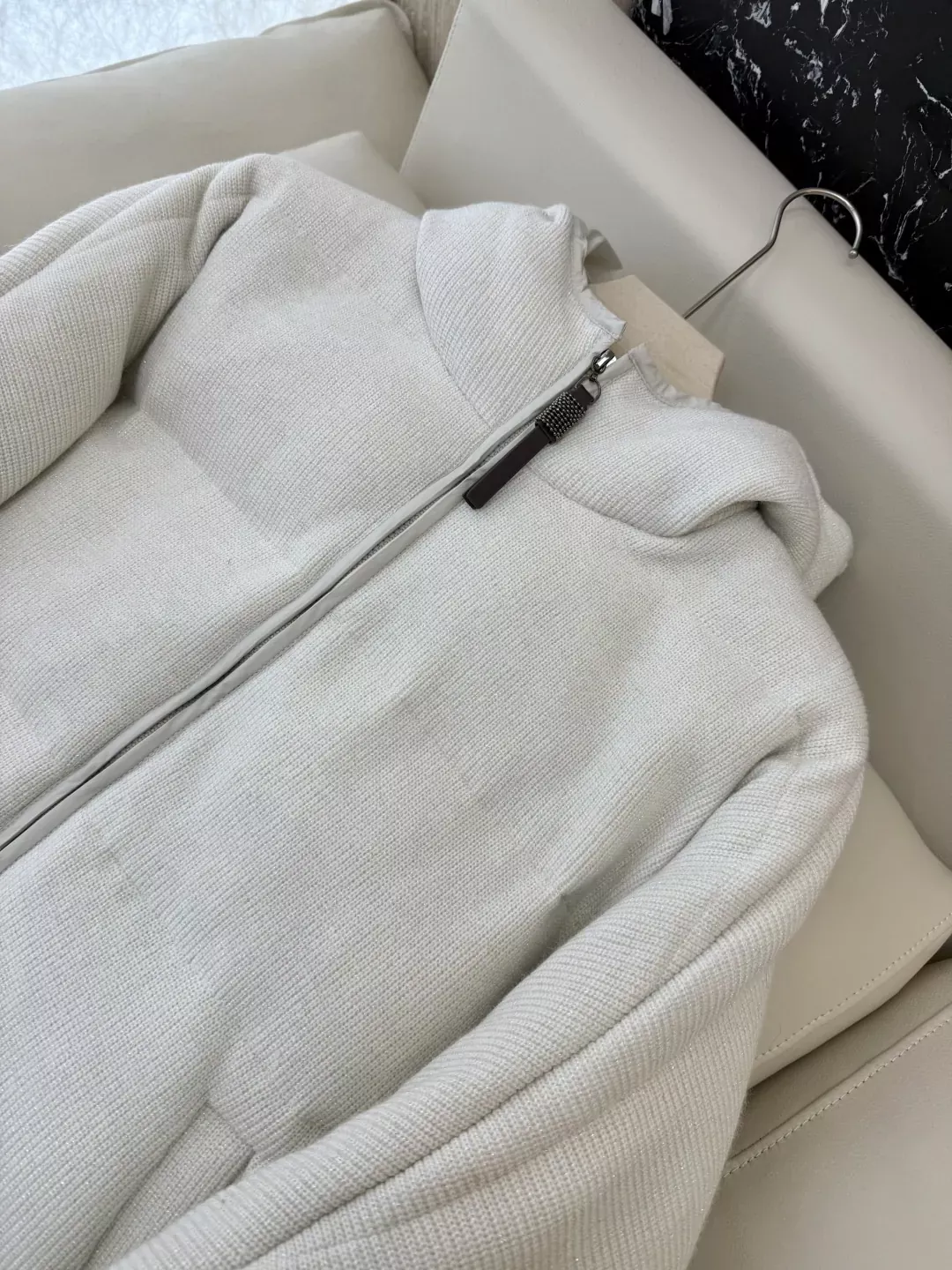 브루넬로쿠치넬리 캐시미어 혼방 여성용 쇼트 패딩 상세 이미지 7
