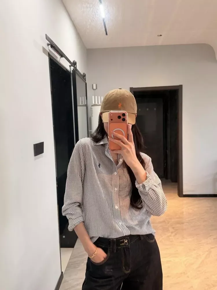 랄프로렌 스트라이프 린넨 남녀공용 긴소매 셔츠 상세 이미지 31