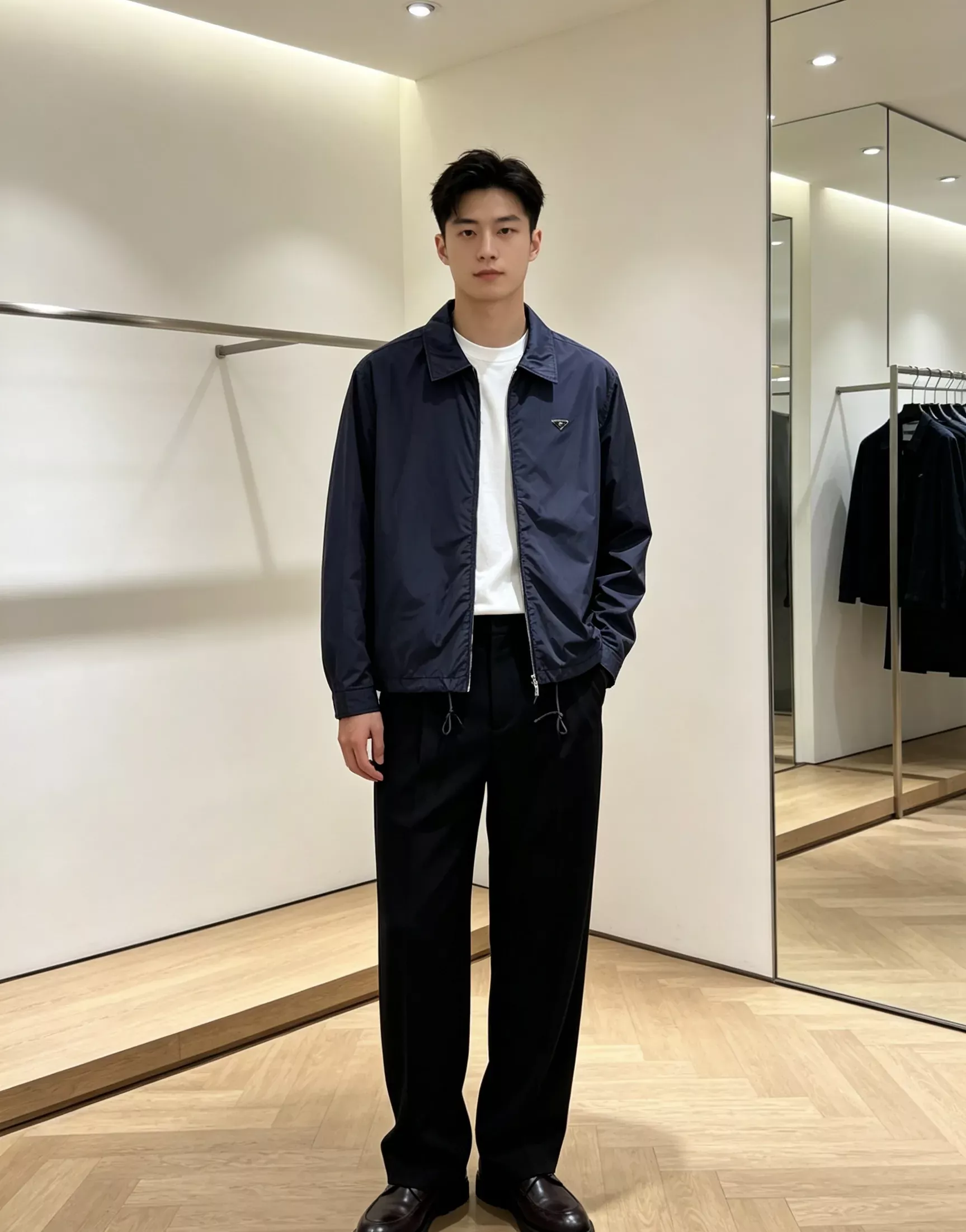 프라다 경량 방풍 스트링 남녀공용 집업 재킷 상세 이미지 18