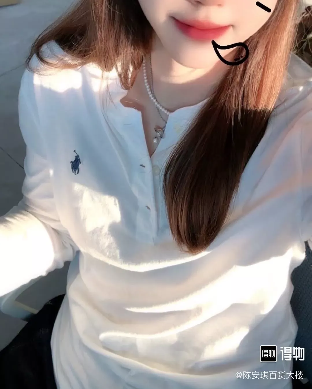 랄프로렌 헨리넥 코튼 자수 남녀공용 긴소매 티셔츠 상세 이미지 22