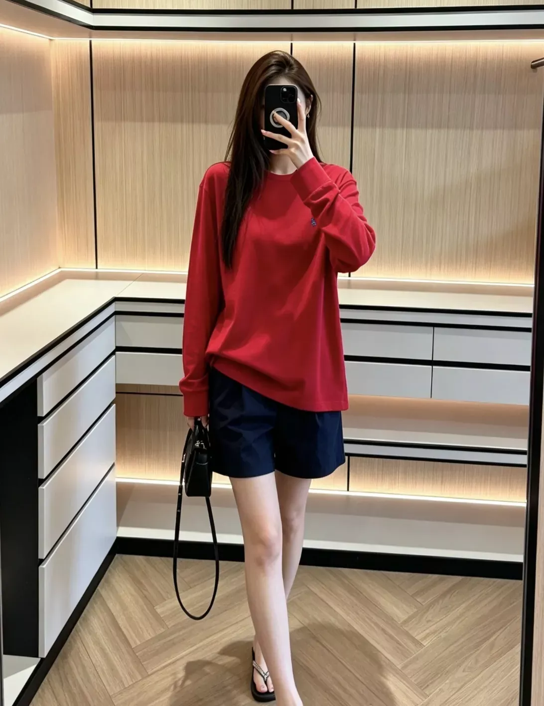 랄프로렌 자수 로고 코튼 남녀공용 긴소매 티셔츠 상세 이미지 107