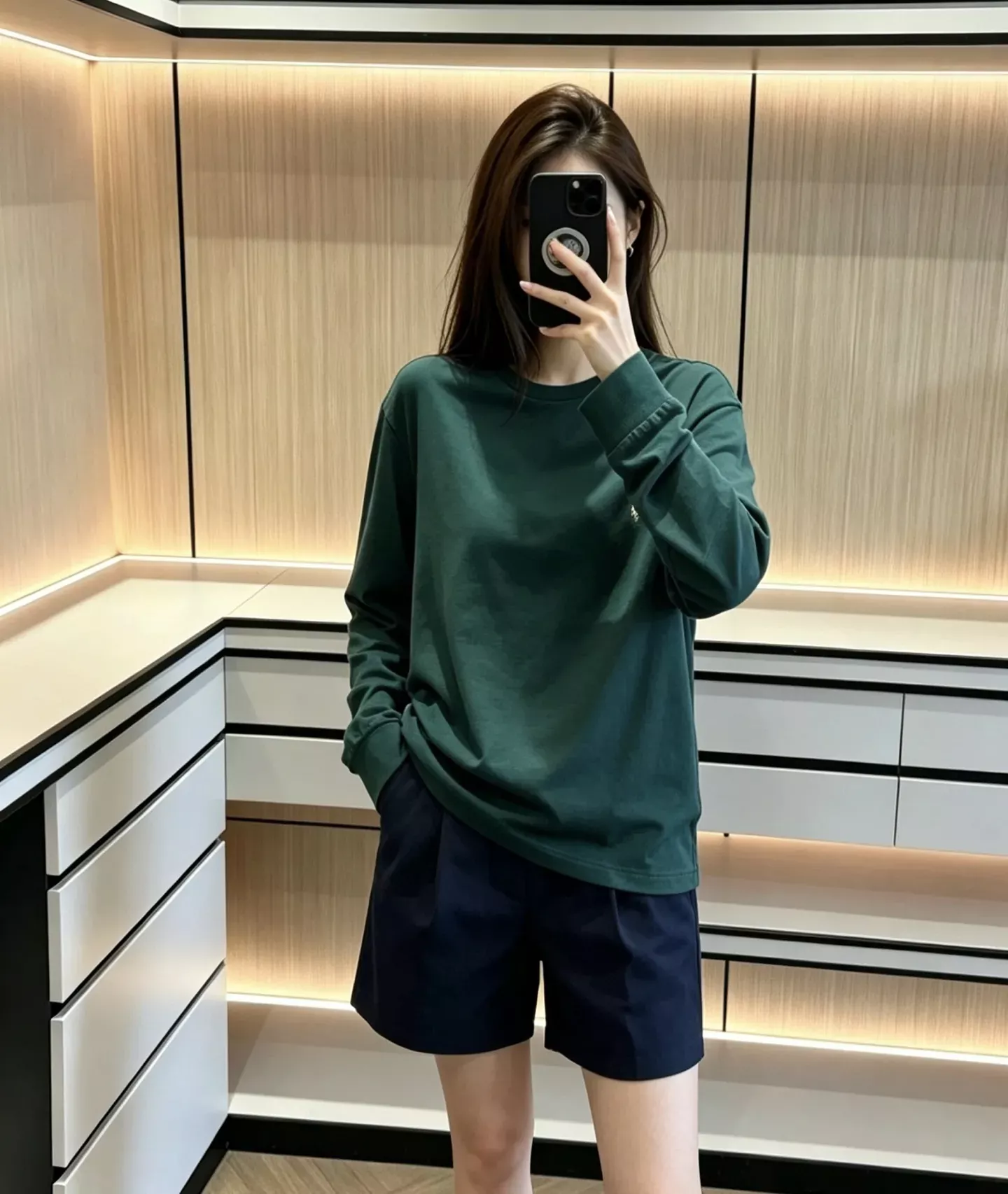랄프로렌 자수 로고 코튼 남녀공용 긴소매 티셔츠 상세 이미지 110