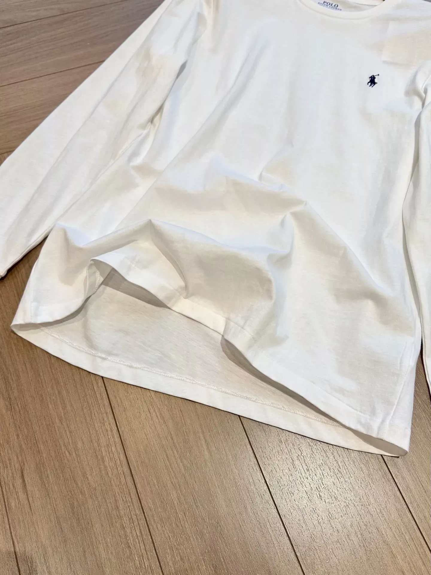 랄프로렌 자수 로고 코튼 남녀공용 긴소매 티셔츠 상세 이미지 12