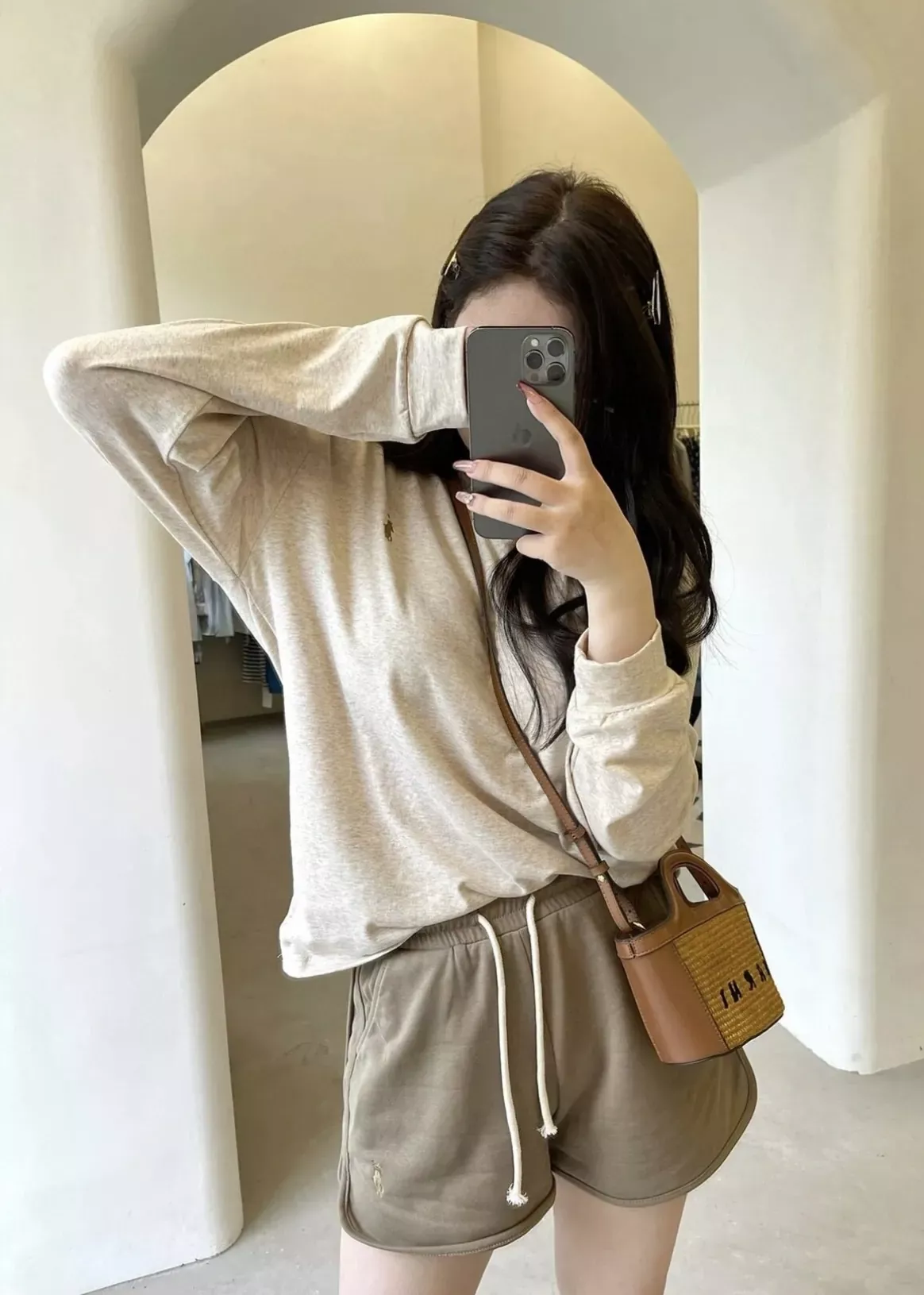 랄프로렌 자수 로고 코튼 남녀공용 긴소매 티셔츠 상세 이미지 98