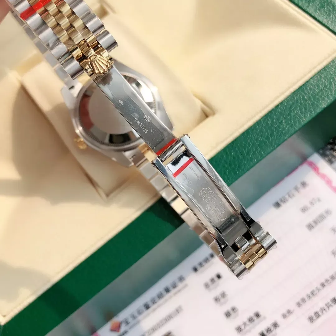 롤렉스 그린 다이얼 자동 여성용 메탈 시계 상세 이미지 9